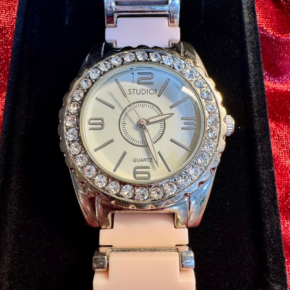 Ladies’ Studio Crystal Bezel Watch